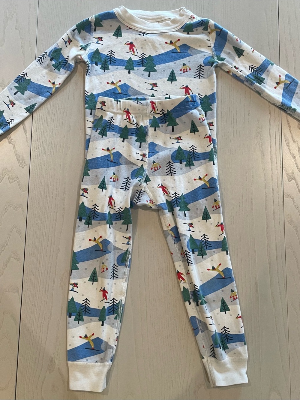 Hanna Andersson HannaJams Long John Pajama Set Ski Slope - Size 4 100
